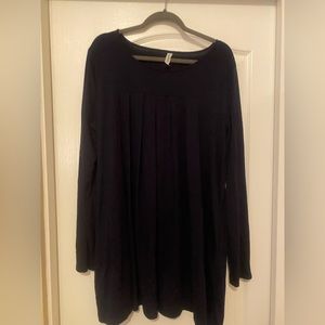 Navy blue tunic long sleeve